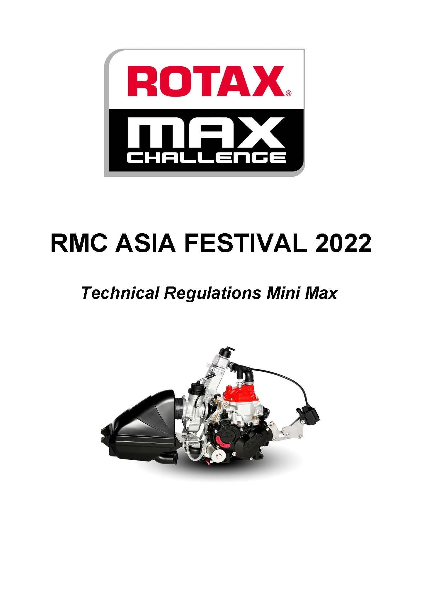 Rotax MAX Challenge Asia Festival 2022 Technical Regulations Micro MAX
