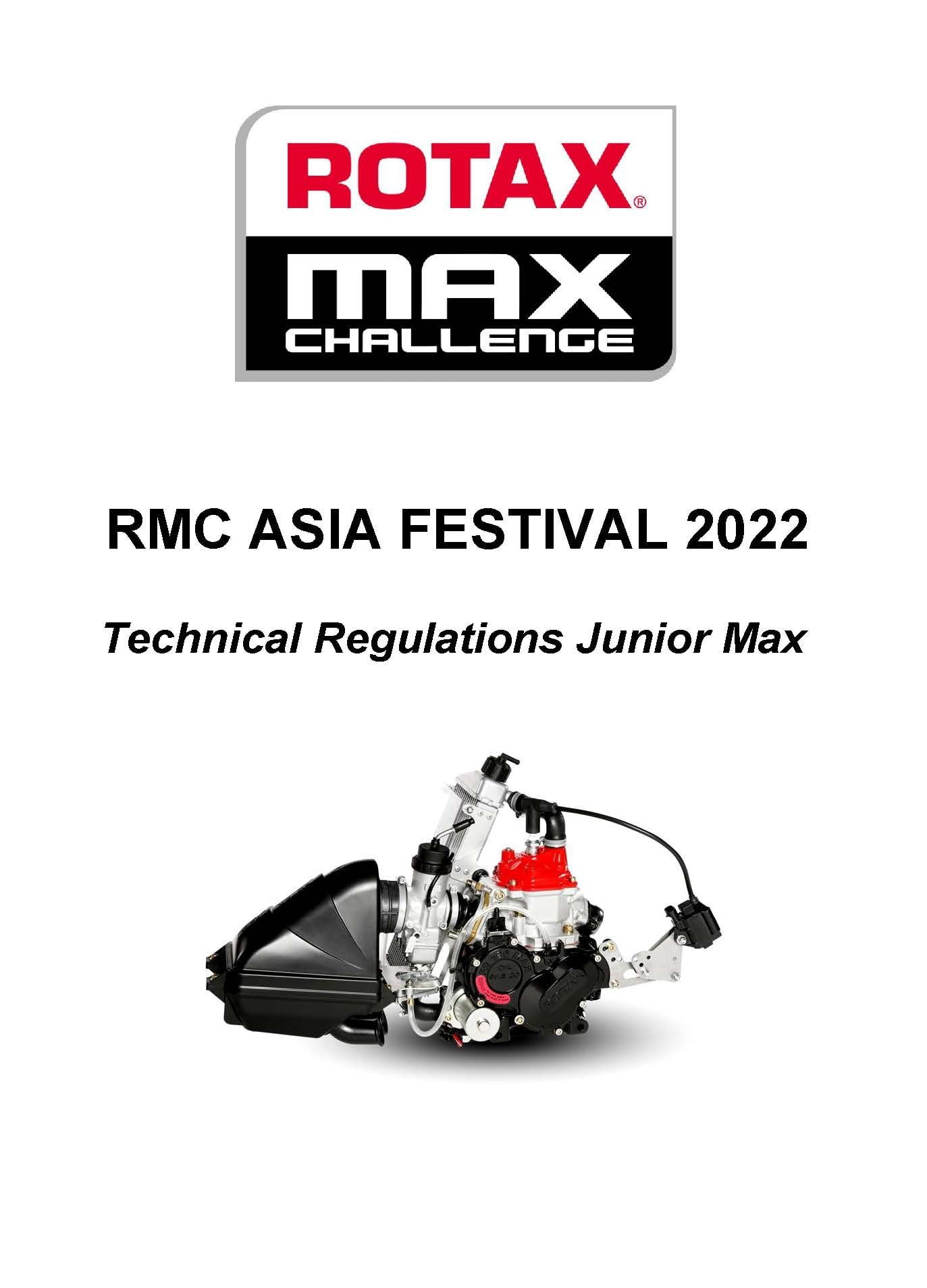 Rotax MAX Challenge Asia Festival 2022 Junior Technical Regulations